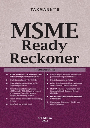 Taxmann MSME Ready Reckoner – 3rd Edition May 2022