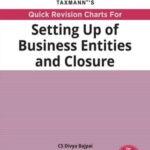 Taxmann Quick Revision Charts For Setting Up of Business Entities and Closure (CS-Executive) (New Syllabus) by Divya Bajpai for Dec 2022 Exams – 3rd Edition June 2022