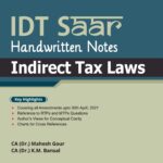 Taxmann’s CLASS NOTES for Indirect Tax Laws | IDT SAAR by Mahesh Gour for Nov 2021 Exams