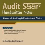 Taxmann’s CLASS NOTES for Advanced Auditing & Professional Ethics | Audit SAAR by Khusboo Girish Sanghavi for Nov 2021 Exams