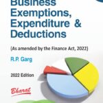 Bharat Business Exemptions, Expenditure & Deductions by RP Garg – 1st Edition 2022