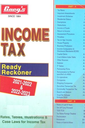 Garg’s Income Tax Ready Reckoner Assessment Year 2021-2022 & 2022-2023